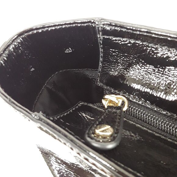 MICHAEL KORS Patent Leather + Chain Tote Bag, Shoulder Purse Handbag,shiny black - Picture 11 of 16